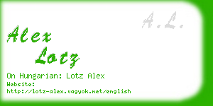 alex lotz business card